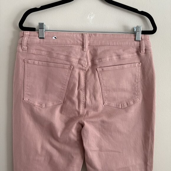 Talbots Petite Women 12P Rose Pink Denim Cotton Blend Flawless Slim Ankle Jeans - Picture 7 of 9